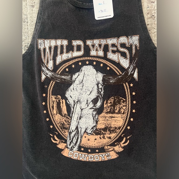 ZUTTER USA “Wild West Cowboys” Women’s Distressed Graphic Tank - Picture 3 of 6